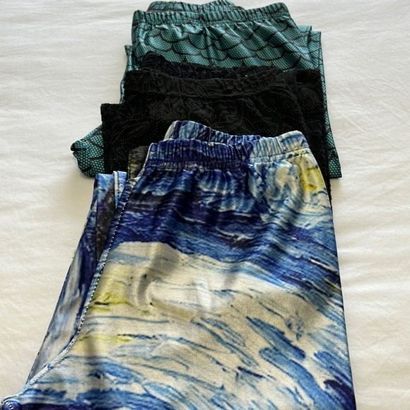 Leggings - Set of 3, Multi Colors and Patterns, Small - Picture 3 of 10